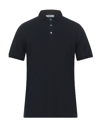 ALPHA STUDIO Polo shirt Midnight blue 100% Cotton