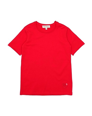 TWINSET T-shirt Red 95% Cotton, 5% Elastane