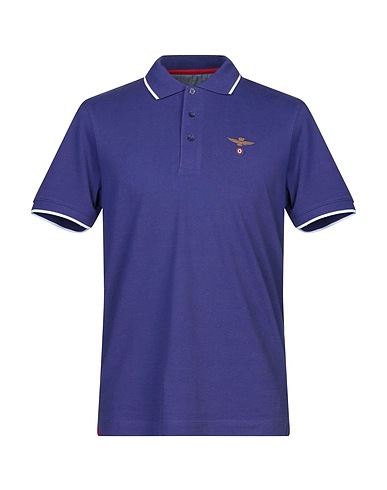 AERONAUTICA MILITARE Polo shirt Purple 100% Cotton