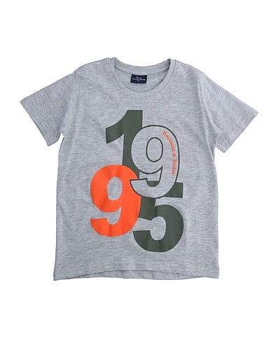 HARMONT & BLAINE T-shirt Light grey 100% Cotton
