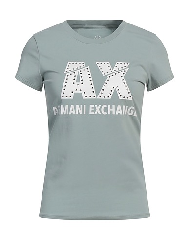ARMANI EXCHANGE T-shirt Verde salvia 92% Cotone, 8% Elastan