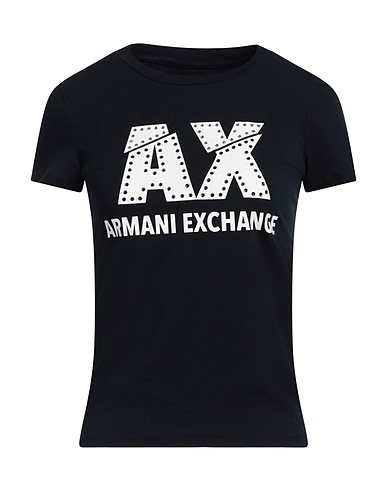 ARMANI EXCHANGE T-shirt Midnight blue 92% Cotton, 8% Elastane