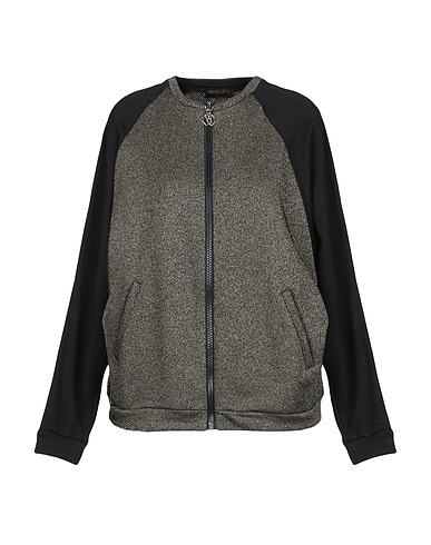 ROBERTO CAVALLI Sweatshirt Black 74% Cotton, 13% Acetate, 6% Other Fibres, 4% Polyester, 3% Polyamide