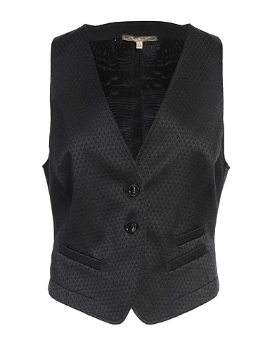 PATRIZIA PEPE Waistcoat Black 55% Cotton, 41% Polyester, 4% Elastane