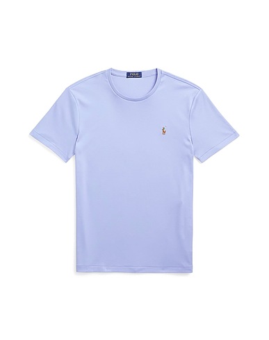 POLO RALPH LAUREN Basic T-Shirt Custom Slim Fit Soft-Touch Tee
 Light blue 100% Cotton