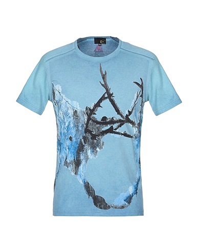 JUST CAVALLI T-Shirt Blaugrau 100% Baumwolle