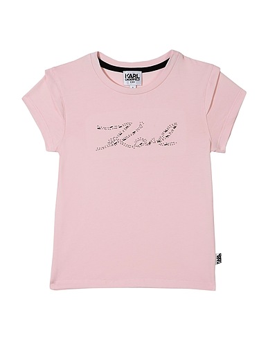 KARL LAGERFELD T-shirt Pink 95% Cotton, 5% Elastane