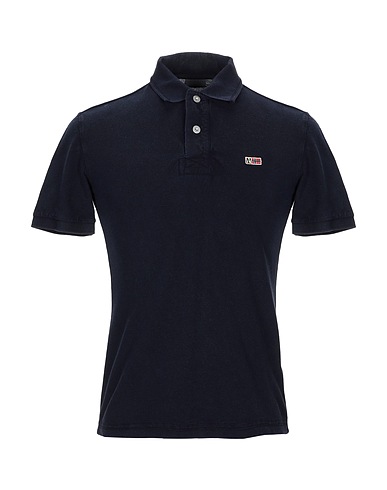 NAPAPIJRI Polo shirt Midnight blue 100% Cotton