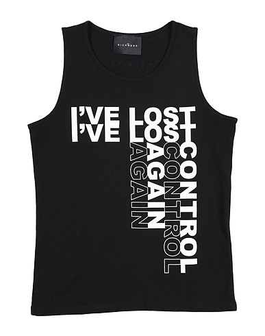 JOHN RICHMOND Tank top Black 100% Cotton