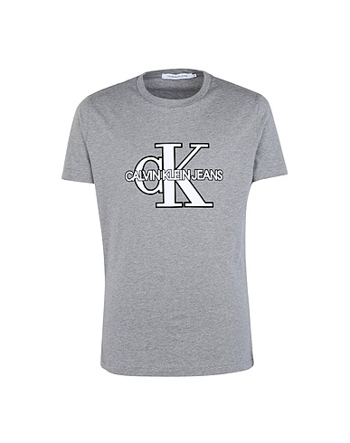 CALVIN KLEIN JEANS T-shirt Grey 100% Cotton