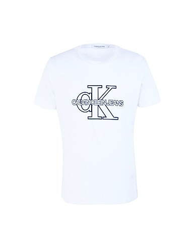 CALVIN KLEIN JEANS Ｔシャツ ホワイト コットン 100%