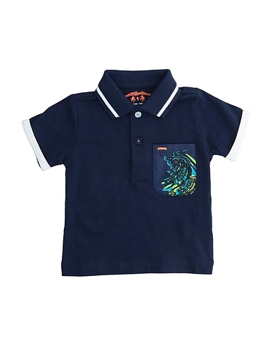 PACIOTTI 4US Polo shirt Midnight blue 100% Cotton