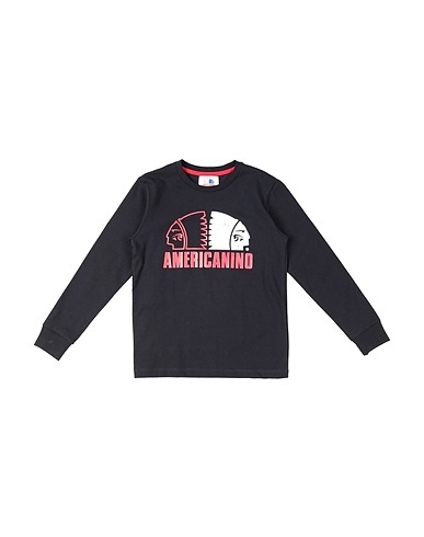 AMERICANINO T-shirt Black 90% Cotton, 10% Elastane