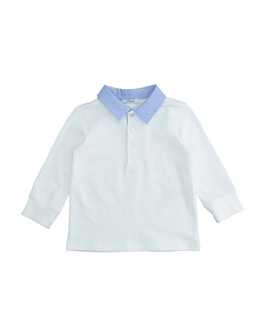 LE BEBÉ Polo Blanc 90% Coton, 10% Élasthanne