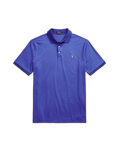 POLO RALPH LAUREN Polo shirt CUSTOM SLIM SOFT-TOUCH POLO Midnight blue 100% Cotton