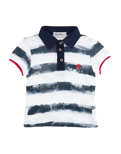 BYBLOS Polo shirt Midnight blue 94% Cotton, 6% Elastane