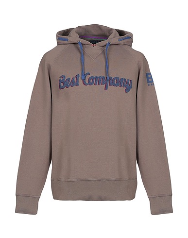 BEST COMPANY Hooded track jacket  Khaki 100% Cotton