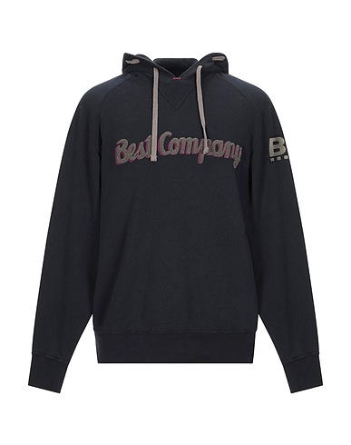 BEST COMPANY Hooded track jacket  Black 100% Cotton