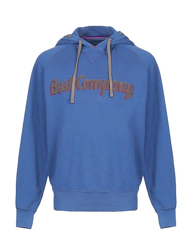 BEST COMPANY Hooded track jacket  Slate blue 100% Cotton