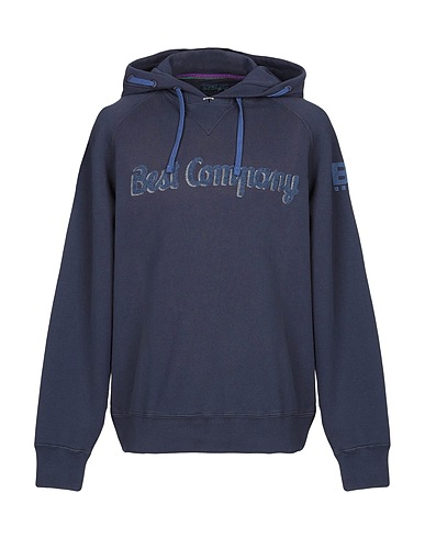BEST COMPANY Hooded track jacket  Midnight blue 100% Cotton