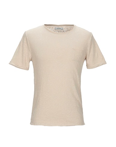 ALPHA STUDIO T-shirt Beige 70% Cotone, 30% Lino