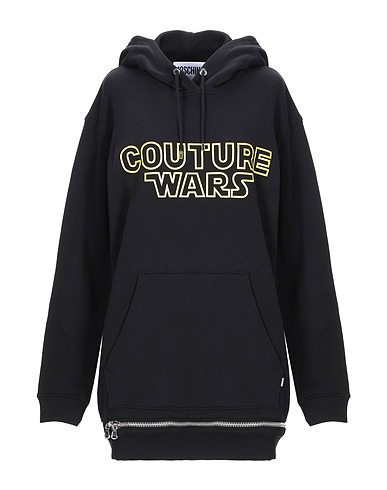 MOSCHINO Hooded track jacket  Black 100% Cotton