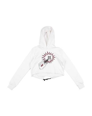 !M?ERFECT Hooded track jacket  White 95% Cotton, 5% Elastane