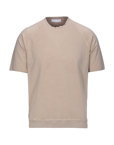 DANIELE FIESOLI Sweatshirt Beige 95% Baumwolle, 5% Elastan