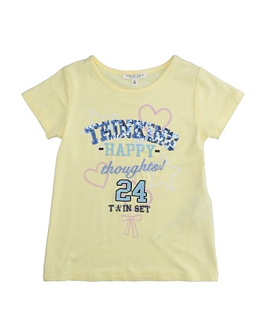 TWINSET T-shirt Yellow 94% Viscose, 6% Elastane