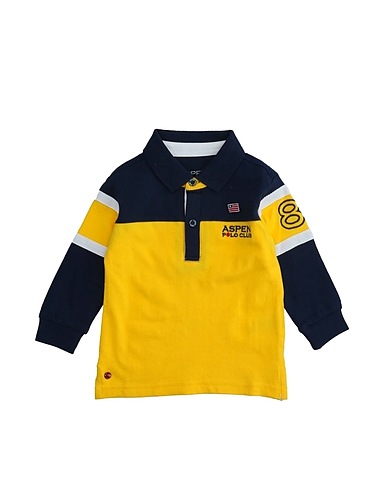 ASPEN POLO CLUB Polo Giallo 95% Cotone, 5% Elastan
