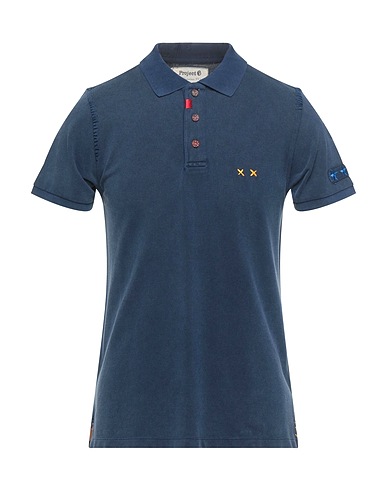 PROJECT E Polo Blu notte 100% Cotone