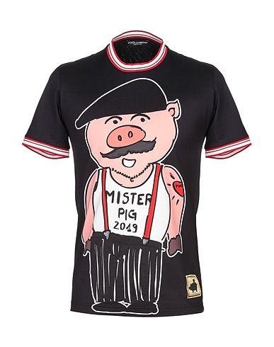 DOLCE&GABBANA T-shirt Black 100% Cotton, Elastane