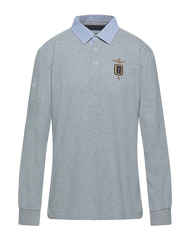 AERONAUTICA MILITARE Polo shirt Grey 100% Cotton