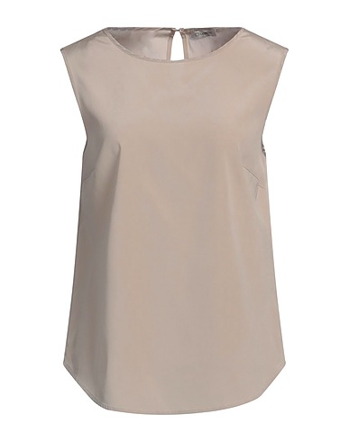 CAPPELLINI by PESERICO Top Beige 94% Silk, 6% Elastane
