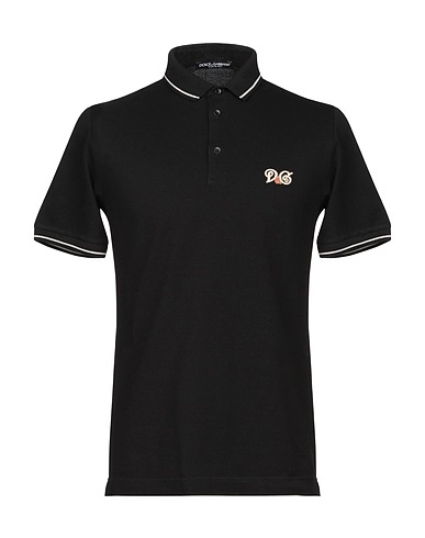 DOLCE&GABBANA Polo shirt Black 100% Cotton