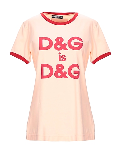 DOLCE&GABBANA T-shirt Σομόν 100% Βαμβάκι