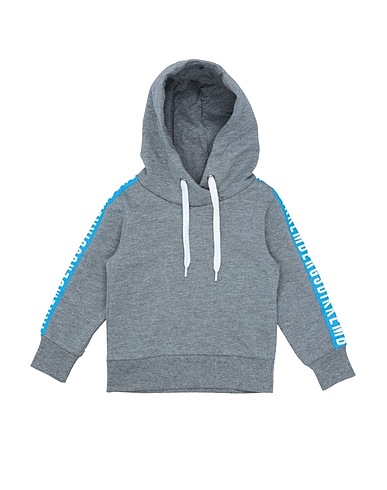 BIKKEMBERGS Hooded track jacket  Grey 70% Polyester, 30% Cotton