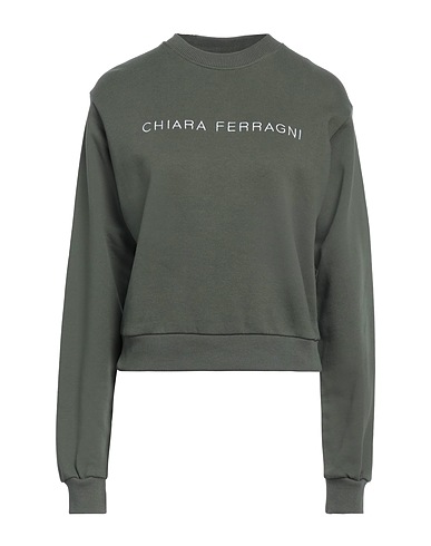CHIARA FERRAGNI Sweatshirt Military green 100% Cotton