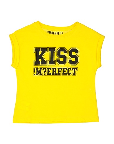 !M?ERFECT T-shirt Giallo 100% Cotone