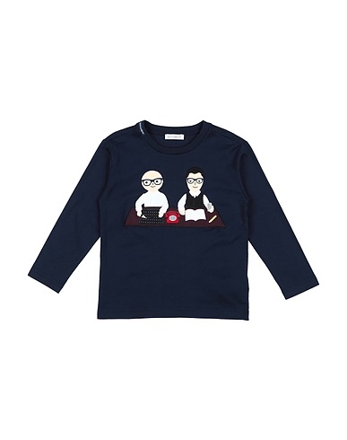 DOLCE&GABBANA T-shirt Midnight blue 100% Cotton, Polyester, Polyurethane, Acetate
