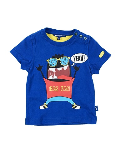 GAS T-shirt Blue 100% Cotton