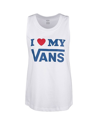 VANS Canotta WM VANS LOVE
 Bianco 100% Cotone