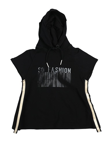 FUN & FUN Hooded track jacket  Black 95% Polyester, 5% Elastane