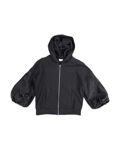 ELISABETTA FRANCHI Hooded sweatshirt Black 95% Cotton, 5% Elastane, Polyester