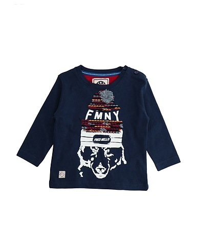 FRED MELLO T-shirt Midnight blue 100% Cotton