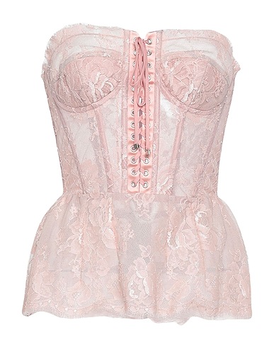 DOLCE&GABBANA Bustier Light pink 36% Cotton, 34% Polyester, 20% Viscose, 10% Silk