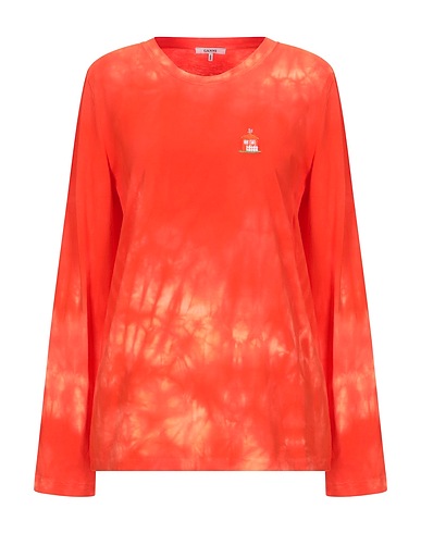 GANNI T-shirt Orange 100% Cotton