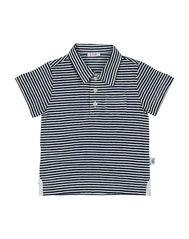 IL GUFO Polo shirt Midnight blue 59% Flax, 41% Cotton
