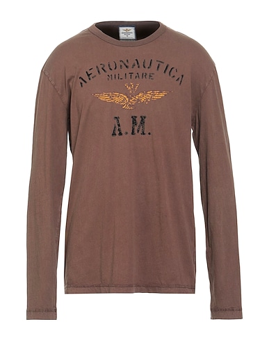 AERONAUTICA MILITARE T-shirt Brown 100% Cotton