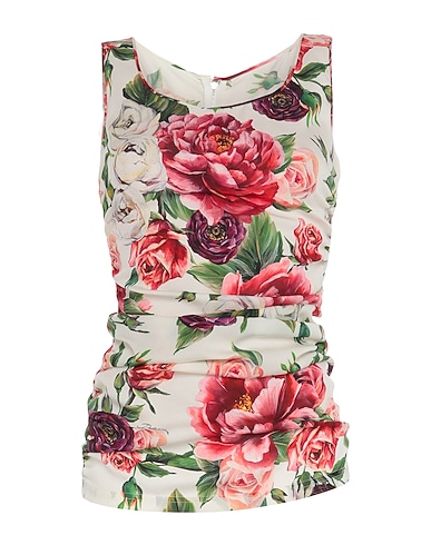 DOLCE&GABBANA Top White 94% Silk, 6% Elastane